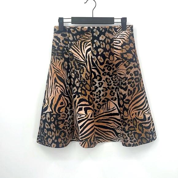 MILANO Animal Print Skater Skirt - Picture 2 of 2